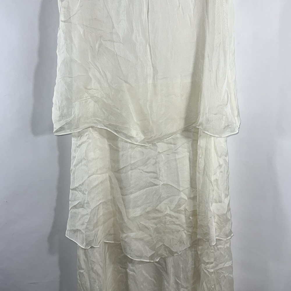 Soft Surroundings 100% Silk Tiered Midi Dress Size Medium - Picture 9 of 11